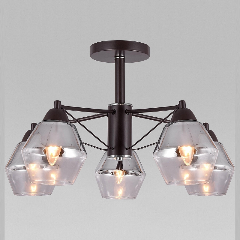 Люстра на штанге Eurosvet Takara 70135/5 кофе 