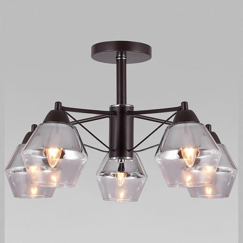 Люстра на штанге Eurosvet Takara 70135/5 кофе 