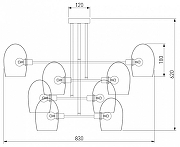 Люстра на штанге Eurosvet Gardie 70141/8 хром цвет хром-3