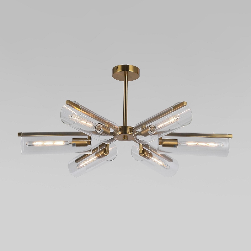 Люстра на штанге Eurosvet Trompeta 70144/6 латунь 