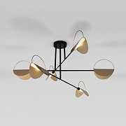 Люстра Eurosvet Graz1a 70148/6 черный/золото цвет плафона/подвески Золото, цвет арматуры Черный