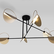 Люстра Eurosvet Graz1a 70148/6 черный/золото цвет плафона/подвески Золото, цвет арматуры Черный-3