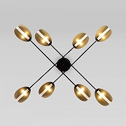 Люстра Eurosvet Graz1a 70148/8 черный/золото цвет плафона/подвески Золото, цвет арматуры Черный-1