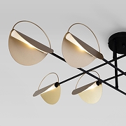 Люстра Eurosvet Graz1a 70148/8 черный/золото цвет плафона/подвески Золото, цвет арматуры Черный-2