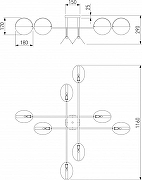 Люстра Eurosvet Graz1a 70148/8 черный/золото цвет плафона/подвески Золото, цвет арматуры Черный-4