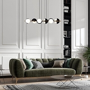 Люстра Eurosvet Mo1ty 70149/6 черный/латунь цвет плафона/подвески Белый, цвет арматуры Латунь, Черный-5