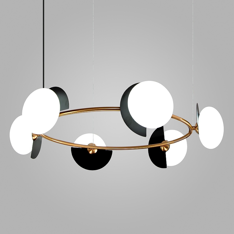 Люстра Eurosvet Moity 70150/6 черный/латунь 