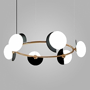 Люстра Eurosvet Mo1ty 70150/6 черный/латунь цвет плафона/подвески Белый, цвет арматуры Латунь, Черный