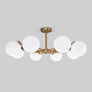 Люстра на штанге Eurosvet Frost 70154/8 латунь цвет плафона/подвески Белый, цвет арматуры Латунь-1