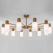 Люстра на штанге Eurosvet Vegga 70160/12 латунь цвет плафона/подвески Белый, цвет арматуры Латунь