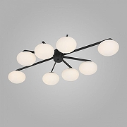 Люстра Eurosvet Opal1ne 70220/8 черный цвет плафона/подвески Белый, цвет арматуры Черный