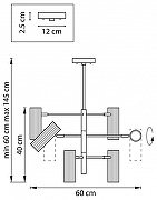 Люстра на штанге Lightstar Roma 718267 цвет черный-1
