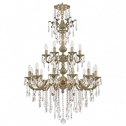 Люстра Bohemia Ivele Crystal 7201 72101/12+6/250/XL/2d B FP цвет плафона/подвески Прозрачный, цвет арматуры Бронза