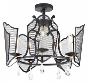 Люстра на штанге Lightstar Castello 744057 цвет плафона/подвески Черный, цвет арматуры Золото, Черный