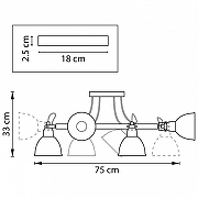 Люстра на штанге Lightstar Acrobata 761067 цвет черный-1