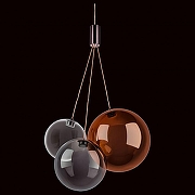 Люстра Lightstar Sferetta 801039 цвет плафона/подвески Светло-серый, Прозрачный, Бежевый, цвет арматуры Красный-2