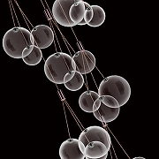 Люстра Lightstar Sferetta 801180 цвет плафона/подвески Прозрачный, цвет арматуры Красный-3