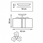 Люстра Lightstar Nub1 802037 цвет плафона/подвески Белый, цвет арматуры Черный-1
