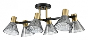 Люстра на штанге Lumion Anriya 8044/6C цвет латунь, черный