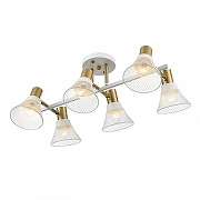 Люстра на штанге Lumion Anriya 8045/6C цвет плафона/подвески Белый, цвет арматуры Белый, Латунь-1