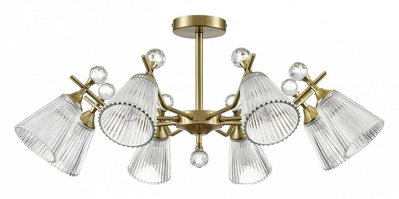 Люстра на штанге Lumion Aurica 8046/8C цвет латунь