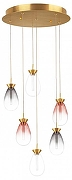 Люстра Lightstar Colore 805169 цвет плафона/подвески Прозрачный, цвет арматуры Золото, Красный