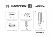 Люстра Lightstar Colore 805169 цвет плафона/подвески Прозрачный, цвет арматуры Золото, Красный-2