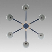 Люстра на штанге Lumion Rosalina 8098/6C цвет плафона/подвески Синий, цвет арматуры Синий-3