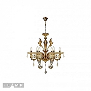 Люстра iLamp Asia 81069-6 BR цвет плафона/подвески Янтарный, цвет арматуры Бронза, Янтарный-1