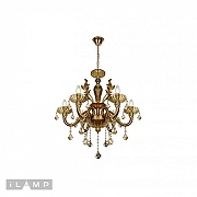 Люстра iLamp Asia 81069-6 BR цвет плафона/подвески Янтарный, цвет арматуры Бронза, Янтарный-2