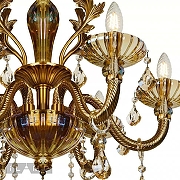 Люстра iLamp Asia 81069-6 BR цвет плафона/подвески Янтарный, цвет арматуры Бронза, Янтарный-3