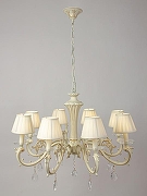 Люстра Abrasax Friederike 81234/8 цвет плафона/подвески Белый, Прозрачный, цвет арматуры Бежевый, Серебро-2