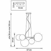 Люстра Lightstar Globo 815051 цвет плафона/подвески Белый, цвет арматуры Латунь-2