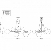 Люстра Lightstar Globo 815091 цвет плафона/подвески Белый, цвет арматуры Латунь-1