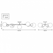 Люстра Lightstar Croco 815553 цвет плафона/подвески Белый, цвет арматуры Золото-6