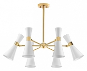 Люстра на штанге Lightstar Dumo 816066 цвет плафона/подвески Белый, Золото, цвет арматуры Золото