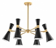 Люстра на штанге Lightstar Dumo 816067 цвет плафона/подвески Золото, Черный, цвет арматуры Золото