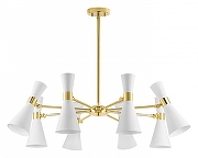 Люстра на штанге Lightstar Dumo 816086 цвет плафона/подвески Белый, Золото, цвет арматуры Золото