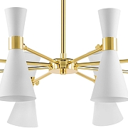 Люстра на штанге Lightstar Dumo 816086 цвет плафона/подвески Белый, Золото, цвет арматуры Золото-2