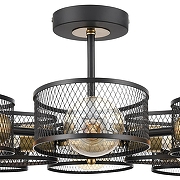 Люстра на штанге Lumion Vivana 8193/8C цвет плафона/подвески Черный, цвет арматуры Медь, Черный-6