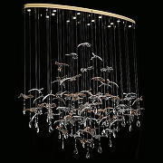 Люстра Newport VERONA 8220/140 С oval gold polished цвет плафона/подвески Прозрачный, цвет арматуры Золото