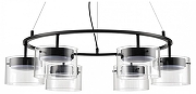 Люстра Lumion Natalina 8232/6 цвет плафона/подвески Прозрачный, цвет арматуры Черный