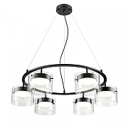 Люстра Lumion Natalina 8232/6 цвет плафона/подвески Прозрачный, цвет арматуры Черный-1