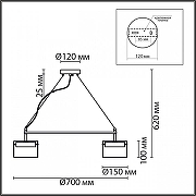 Люстра Lumion Natalina 8232/6 цвет плафона/подвески Прозрачный, цвет арматуры Черный-7