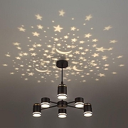 Люстра на штанге Lumion Virsava 8234/6C цвет плафона/подвески Черный, цвет арматуры Черный-9