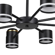 Люстра на штанге Lumion Virsava 8234/8C цвет плафона/подвески Черный, цвет арматуры Черный-8