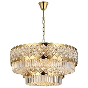 Люстра Newport ASHLEY 8301/80 C gold polished цвет плафона/подвески Прозрачный, цвет арматуры Золото, Шампань