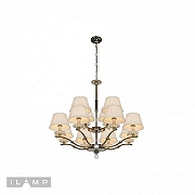 Люстра iLamp Vivaldi 85125/8+4 CR цвет плафона/подвески Белый, Прозрачный, цвет арматуры Хром-2