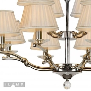 Люстра iLamp Vivaldi 85125/8+4 CR цвет плафона/подвески Белый, Прозрачный, цвет арматуры Хром-4