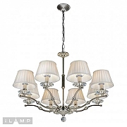 Люстра iLamp Vivaldi 85125/8 CR цвет плафона/подвески Белый, Прозрачный, цвет арматуры Хром